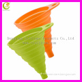 Easy storage and custom color wholesales collapsible kitchen silicone funnel